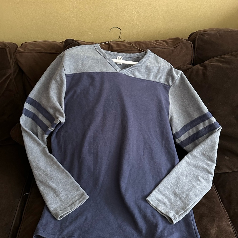 Alternative Apparel Gray Textured Crewneck Long Sleeve Shirt